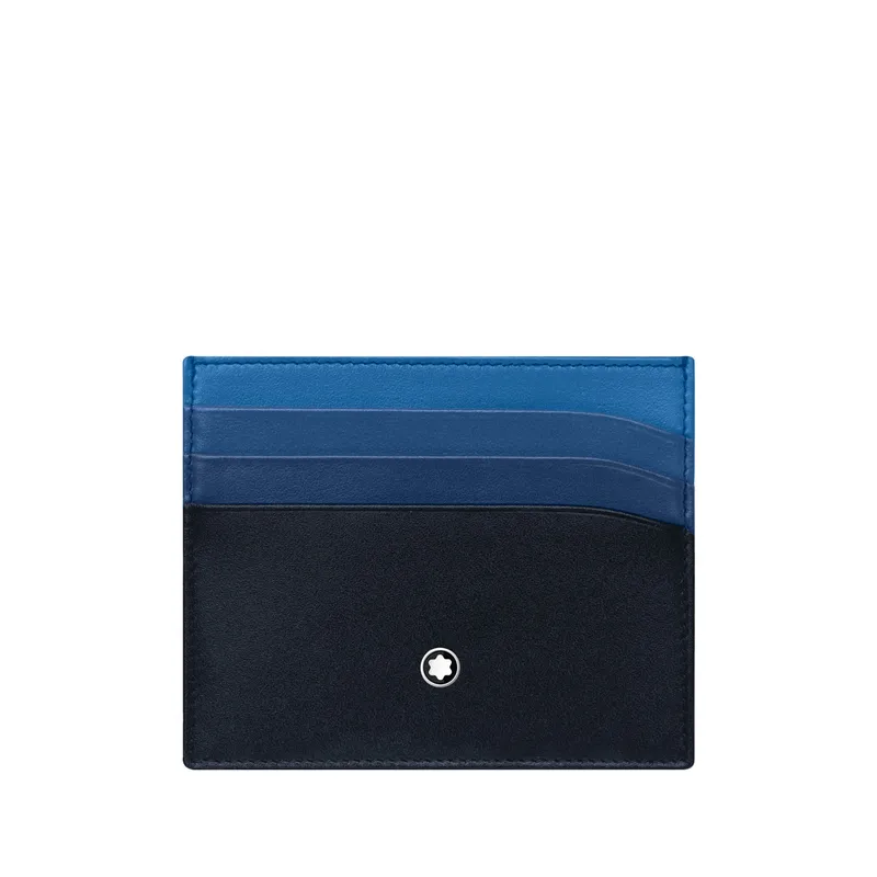 Montblanc 128956 Gift Set PIX Rollerball Pen With MeisterstÃ¼ck Credit Card Holder - Blue With Gold Trims