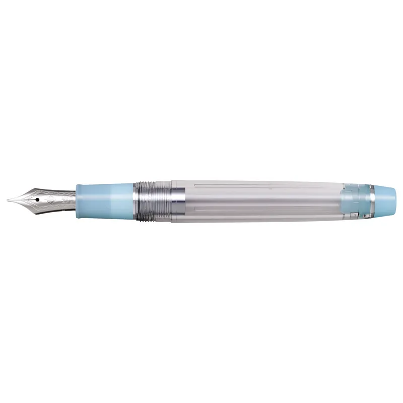 Sailor Gift Set Manyo II 'Koke' Professional Gear Slim Fountain Pen (14K Medium) With Manyo Ink 50 ML - Blue With Rhodium Trims