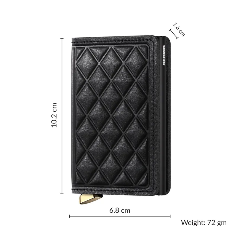 Secrid Slimwallet Embossed Diamond Sed-Black