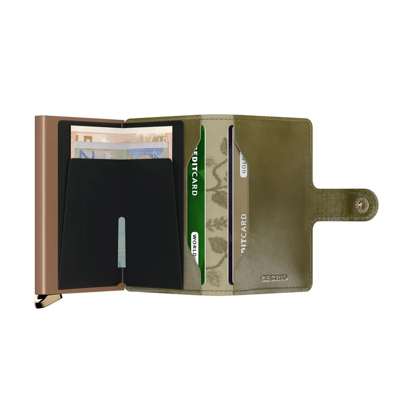 Secrid Miniwallet Stitch Floral Mst-Floral Olive