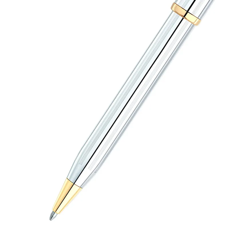 Cross 3302WG Century II Medalist Ballpoint Pen Chrome with Gold Trims