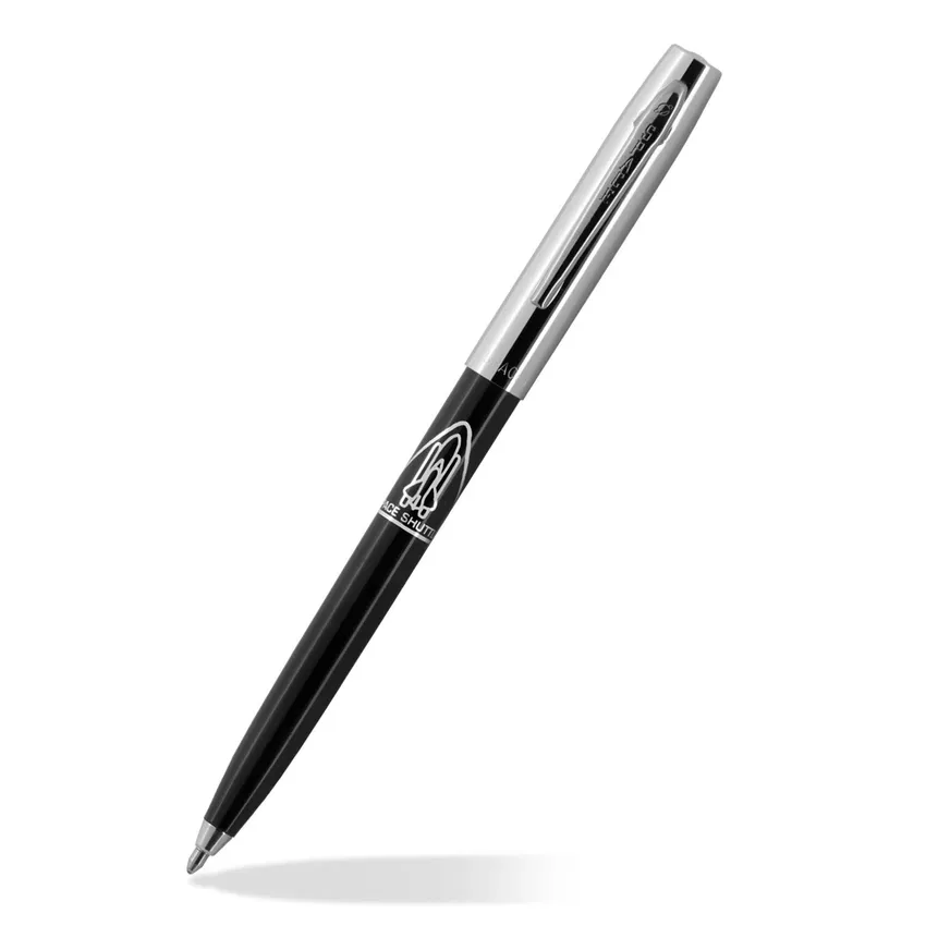 Fisher Space 294 Cap-O-Matic Ballpoint Pen with Shuttle imprint Black and Chrome