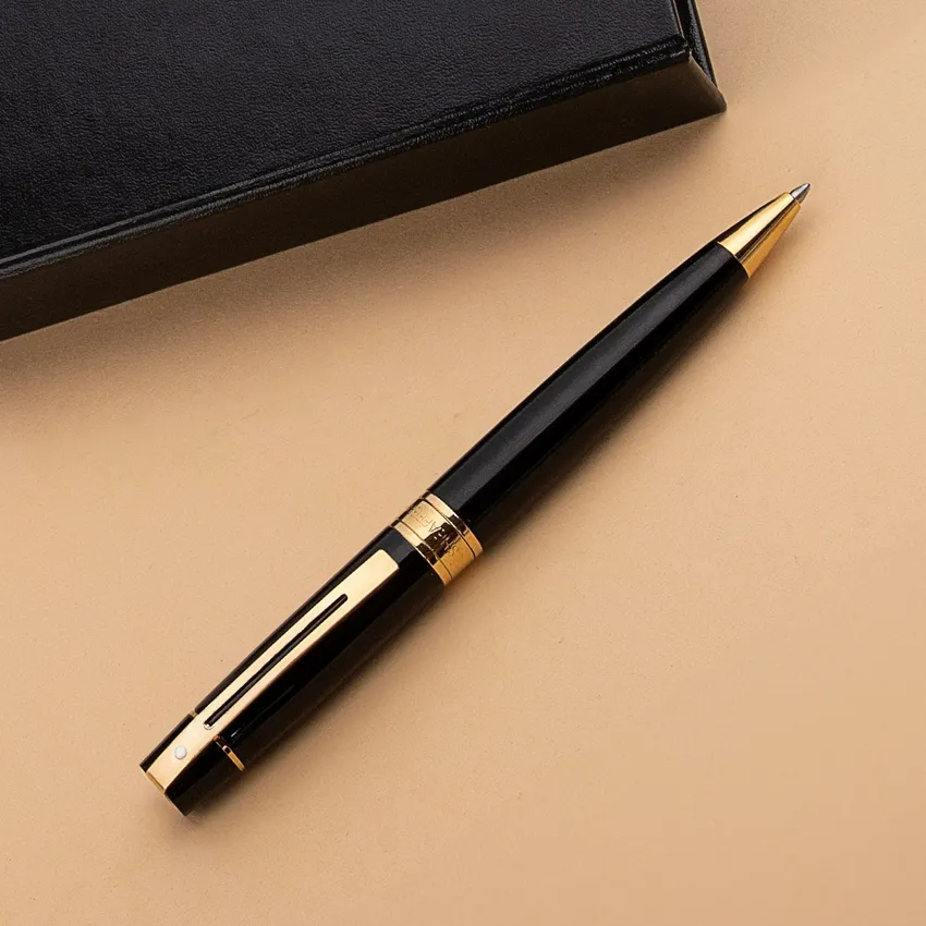 Sheaffer Gift 300 Ballpoint Pen Glossy Black with Gold Tone Trim