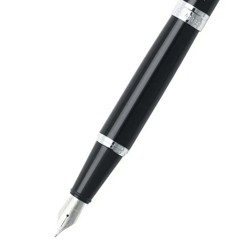 Sheaffer 9312 Gift 300 Fountain Pen (Medium) Glossy Black with Chrome Trim