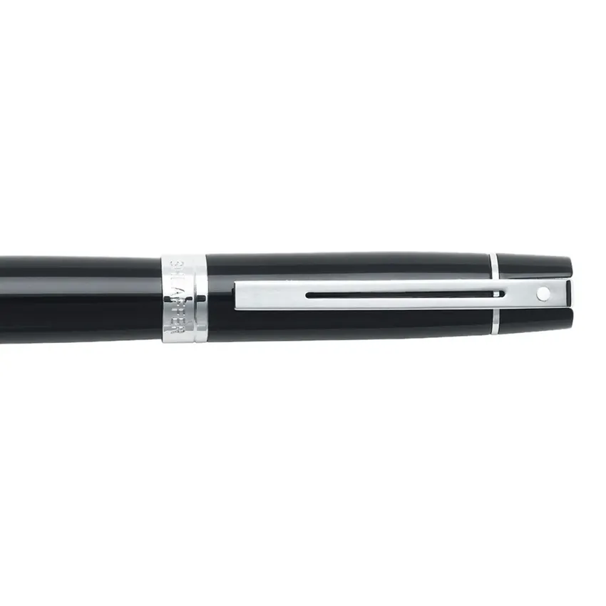 Sheaffer 9312 Gift 300 Fountain Pen (Medium) Glossy Black with Chrome Trim