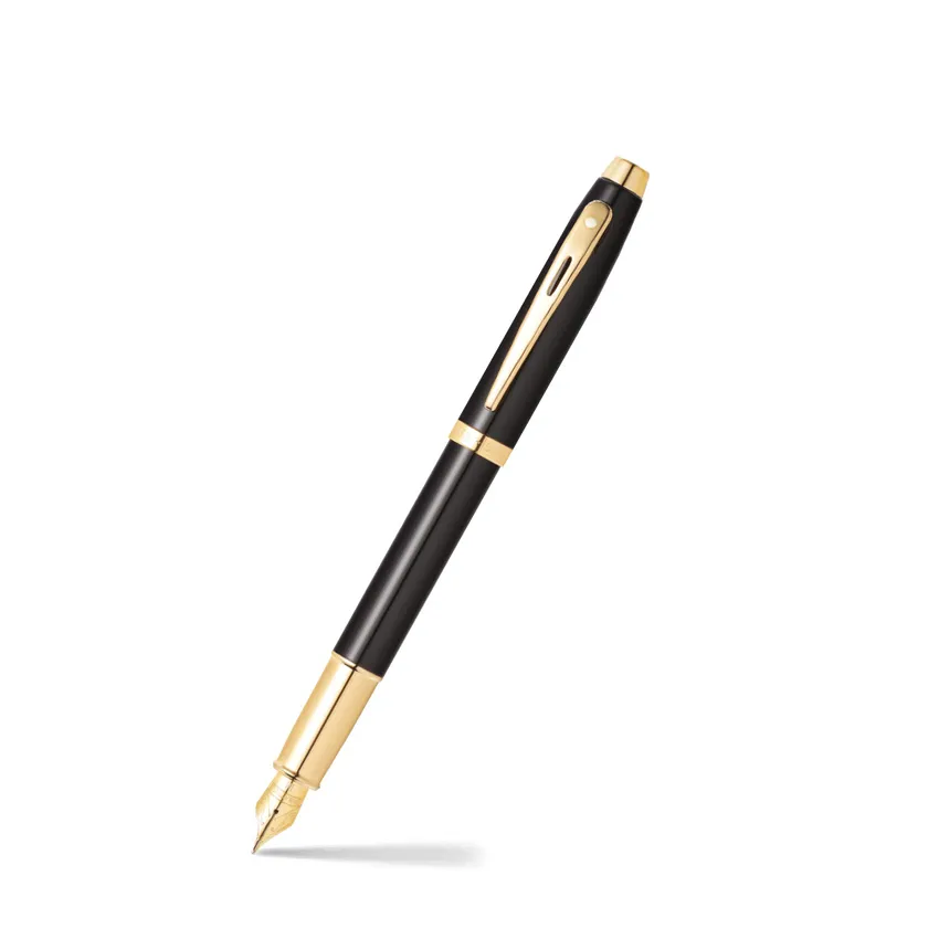 Sheaffer 9322 Gift 100 Fountain Pen (Medium) Glossy Black with Gold Trim