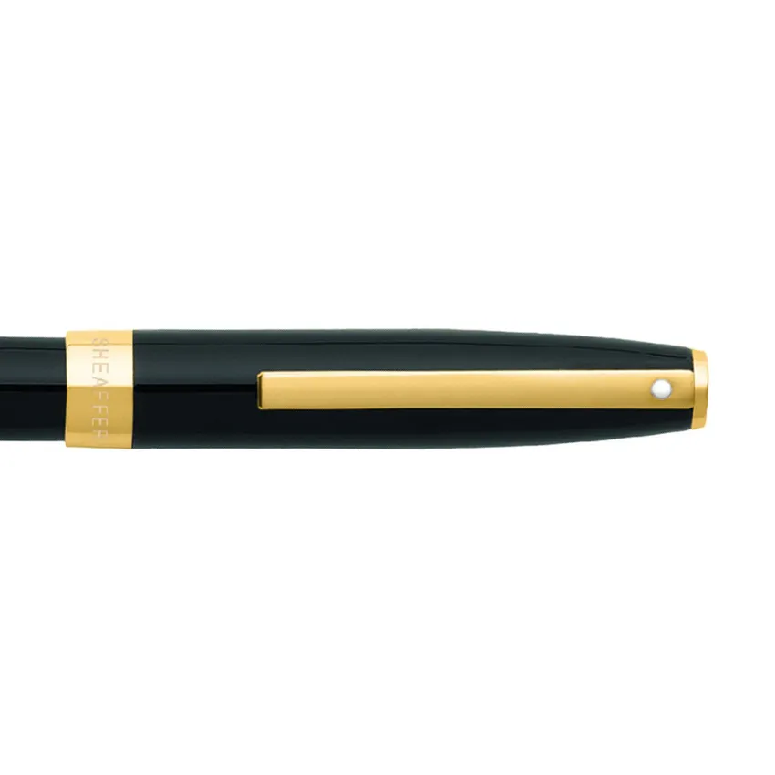 Sheaffer SAGARIS 9471 Gloss Black Rollerball Pen With Gold Tone  trim