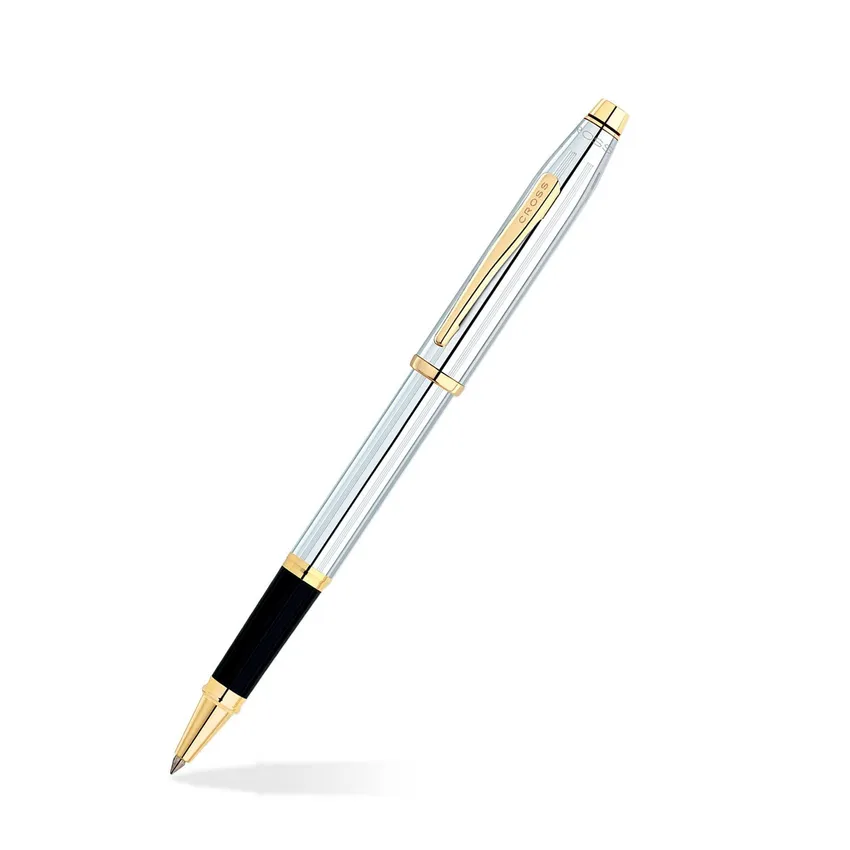 Cross 3304 Century II Medalist Rollerball Pen Chrome with Gold Trims
