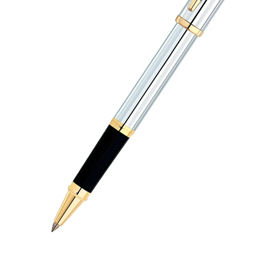 Cross 3304 Century II Medalist Rollerball Pen Chrome with Gold Trims