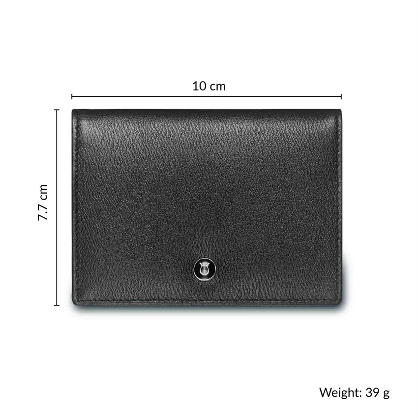 Lapis Bard Belgravia Credit Card Holder with ID Slot Black