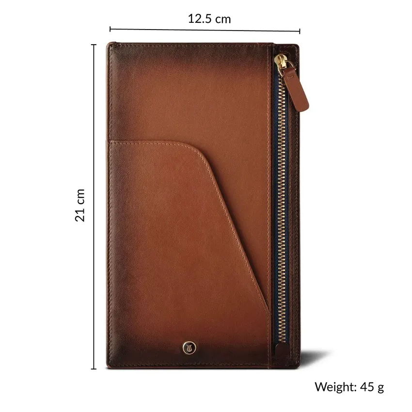 Lapis Bard Ducorium Travel Wallet Cognac