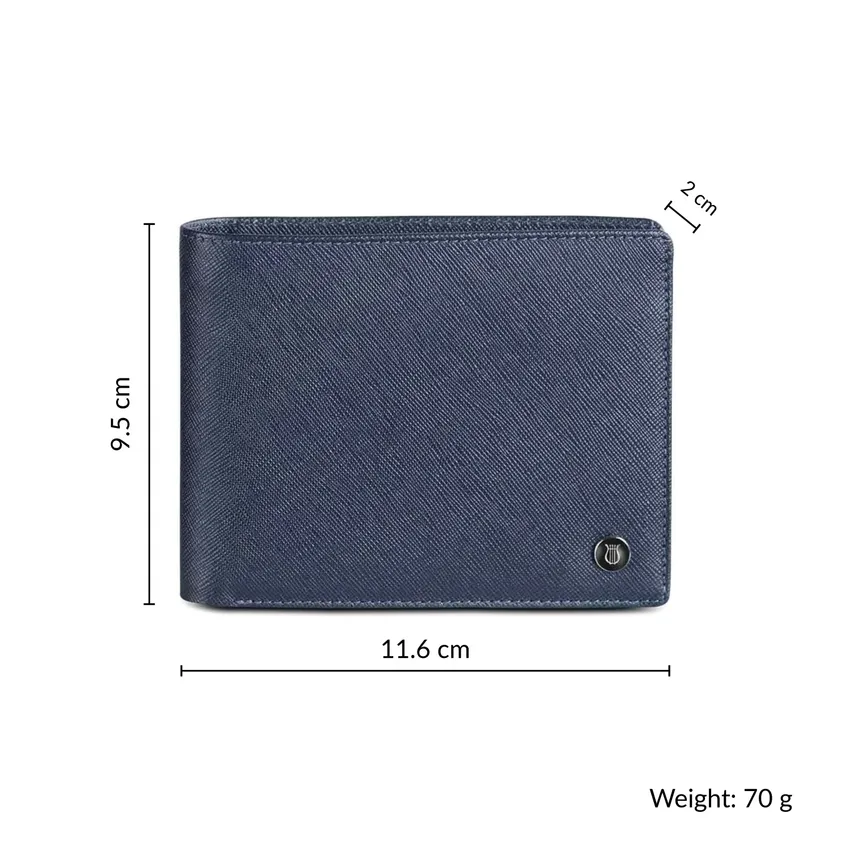 Lapis Bard Stanford Bi-Fold Wallet with Coin Pouch Blue