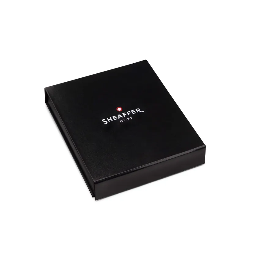 Sheaffer Gift Set 300 Ballpoint Pen with Business Card Holder  Glossy Black with Chrome Trims