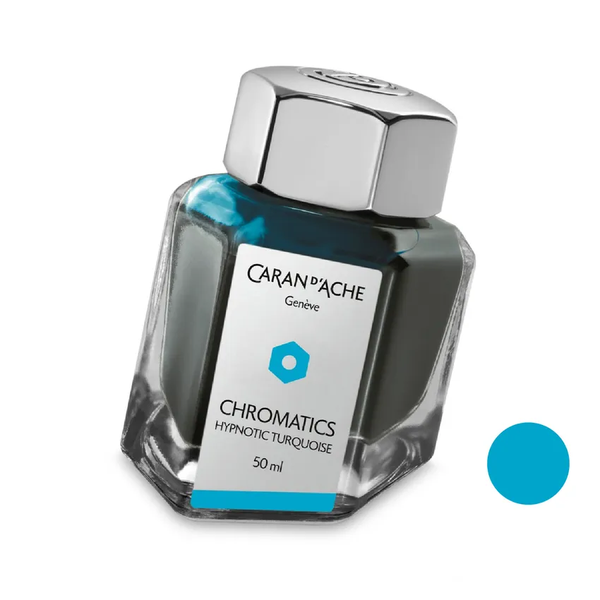 Caran d'Ache Chromatics INKredible Colors Ink Bottle (50 ml) - Hypnotic Turquoise