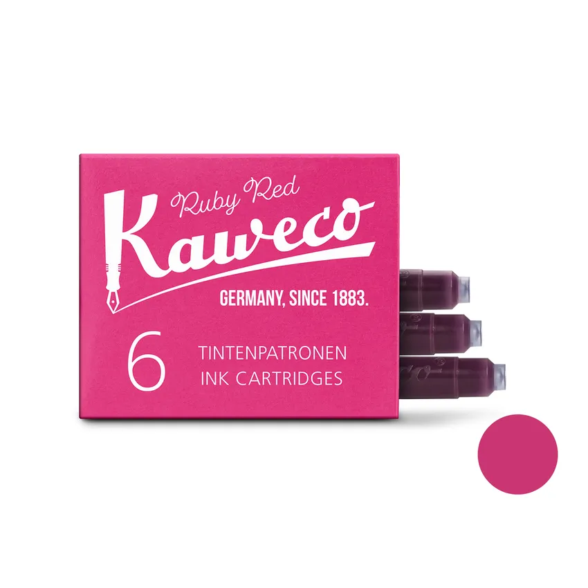 Kaweco Ink Cartridges Pack of 6 - Ruby Red