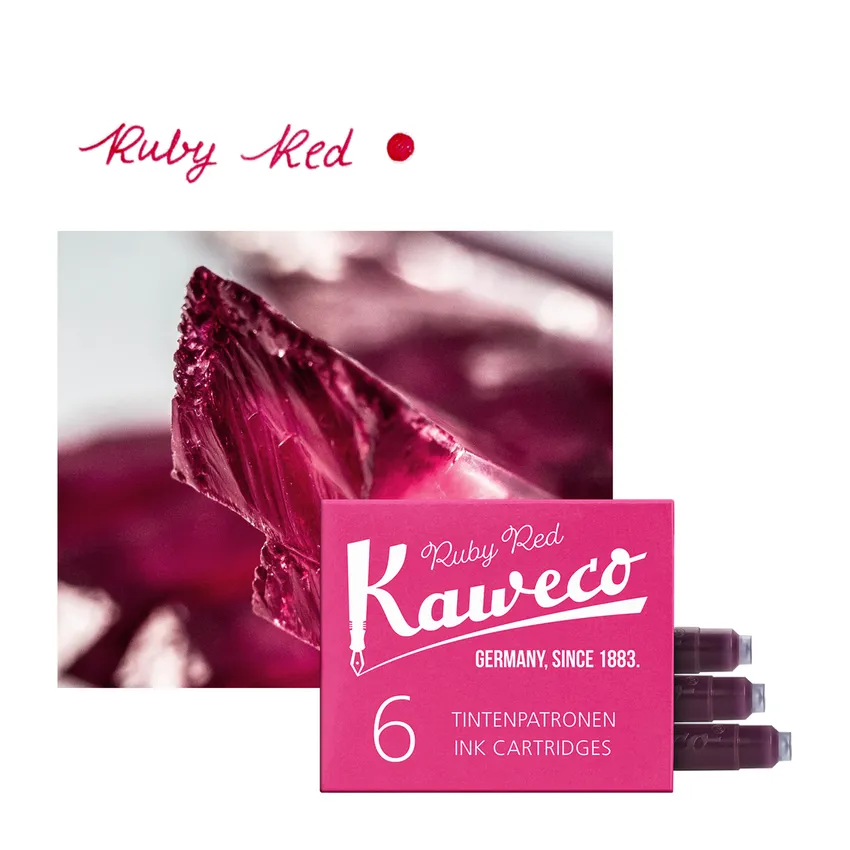 Kaweco Ink Cartridges Pack of 6 - Ruby Red