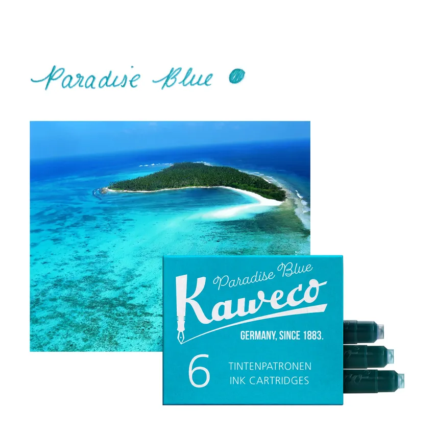 Kaweco Ink Cartridges Pack of 6 - Paradise Blue