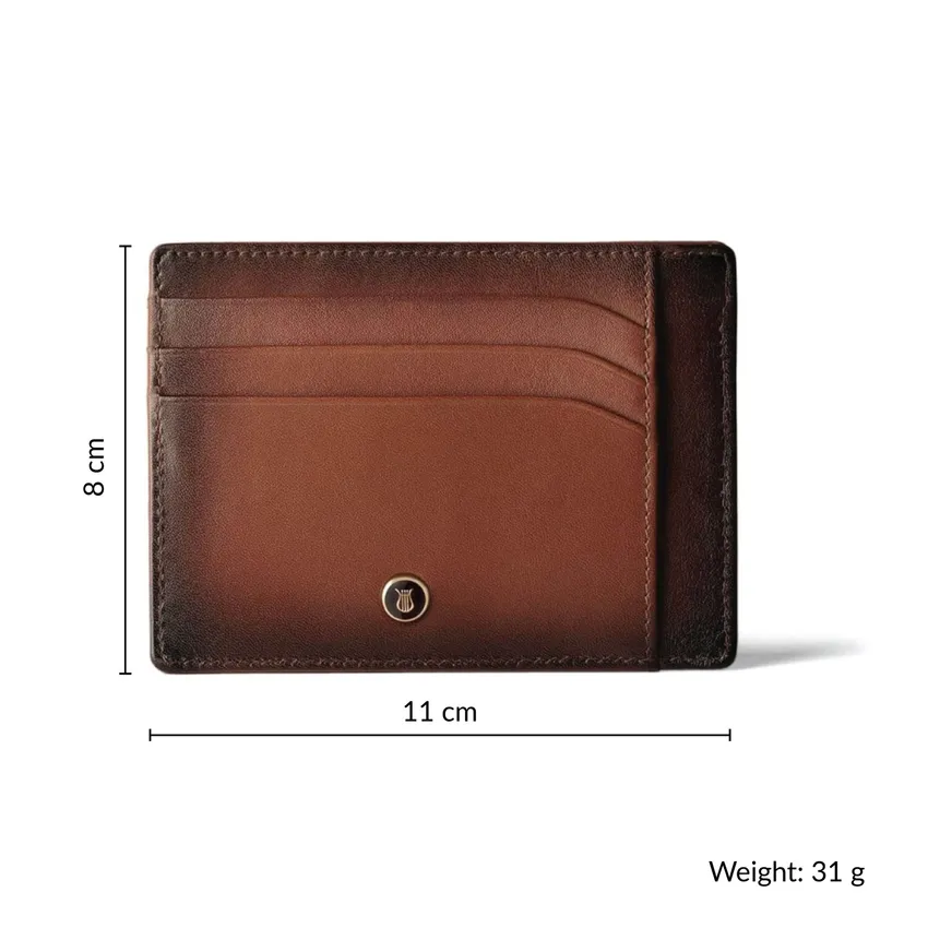 Lapis Bard Ducorium Credit Card Sleeve Cognac