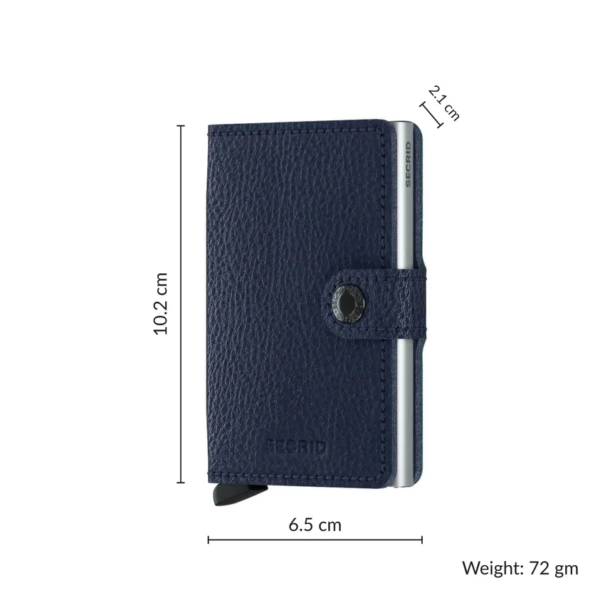 Secrid Miniwallet Upgraded Veg Navy with Silver Cardprotector