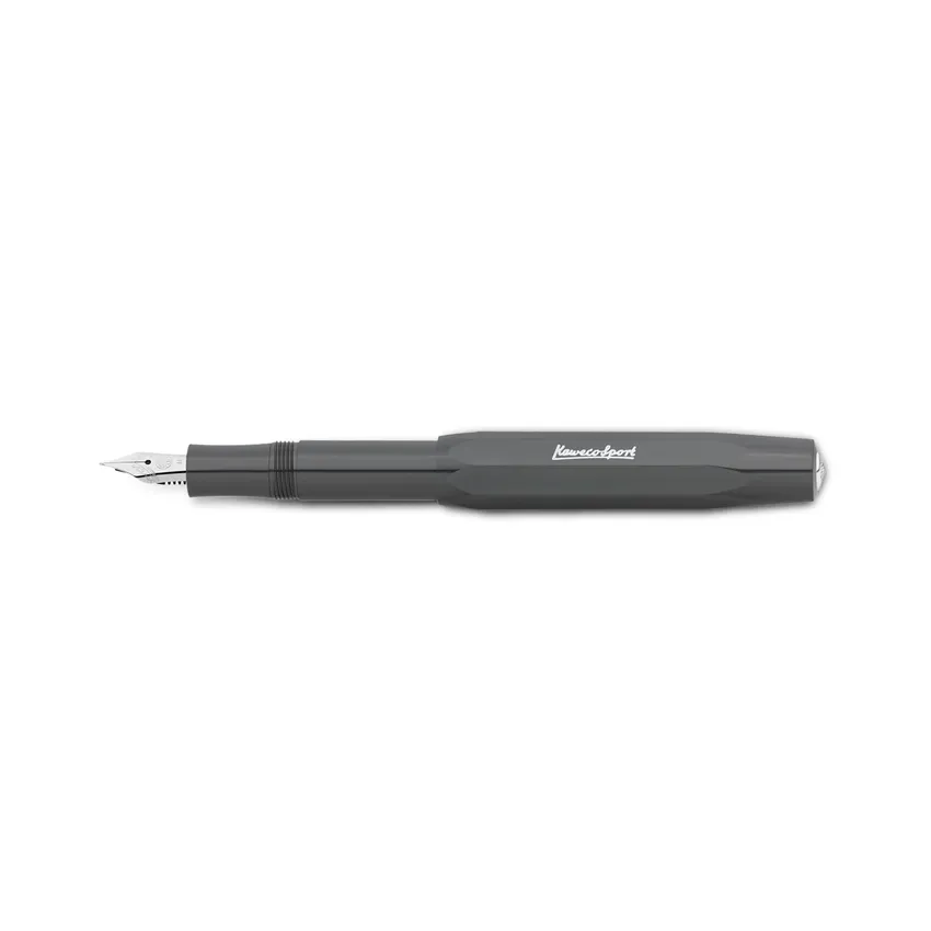 Kaweco Skyline Sport Fountain Pen Grey with Silver Trims - Medium