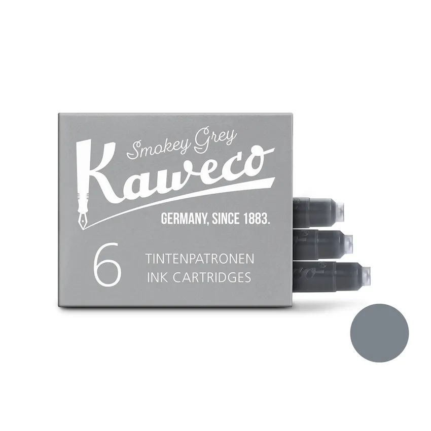 Kaweco Ink Cartridges Pack of 6 - Smoky Grey