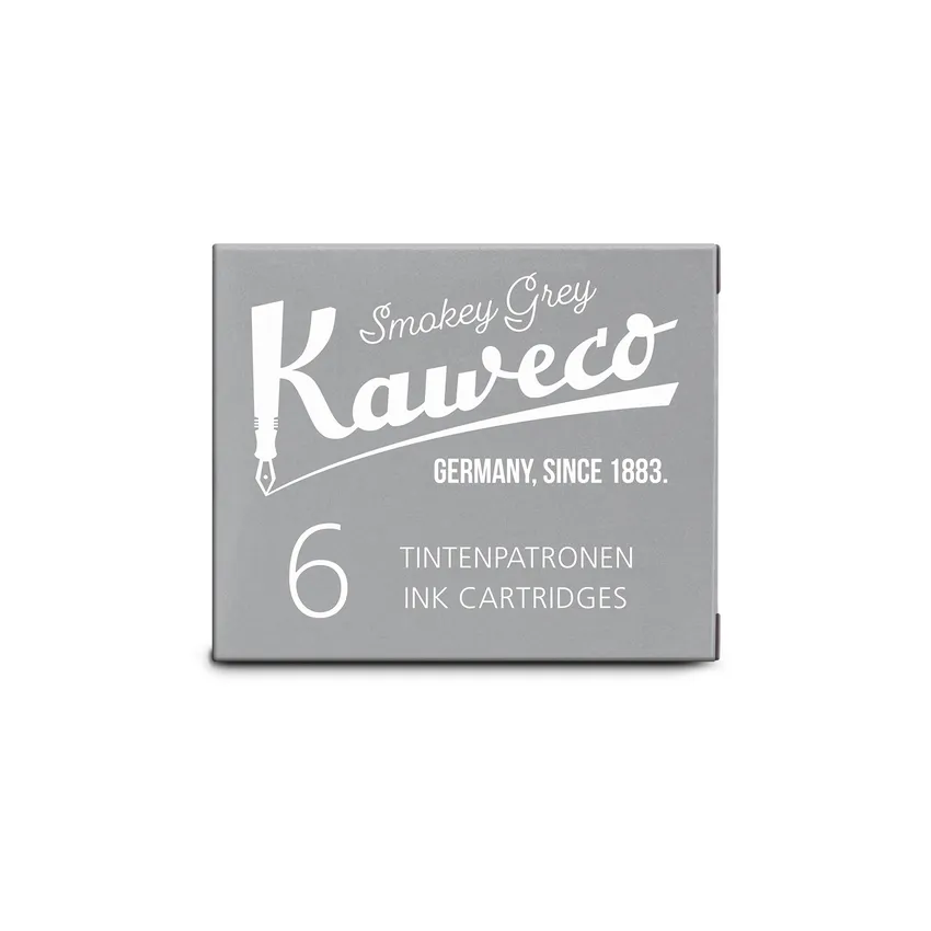 Kaweco Ink Cartridges Pack of 6 - Smoky Grey