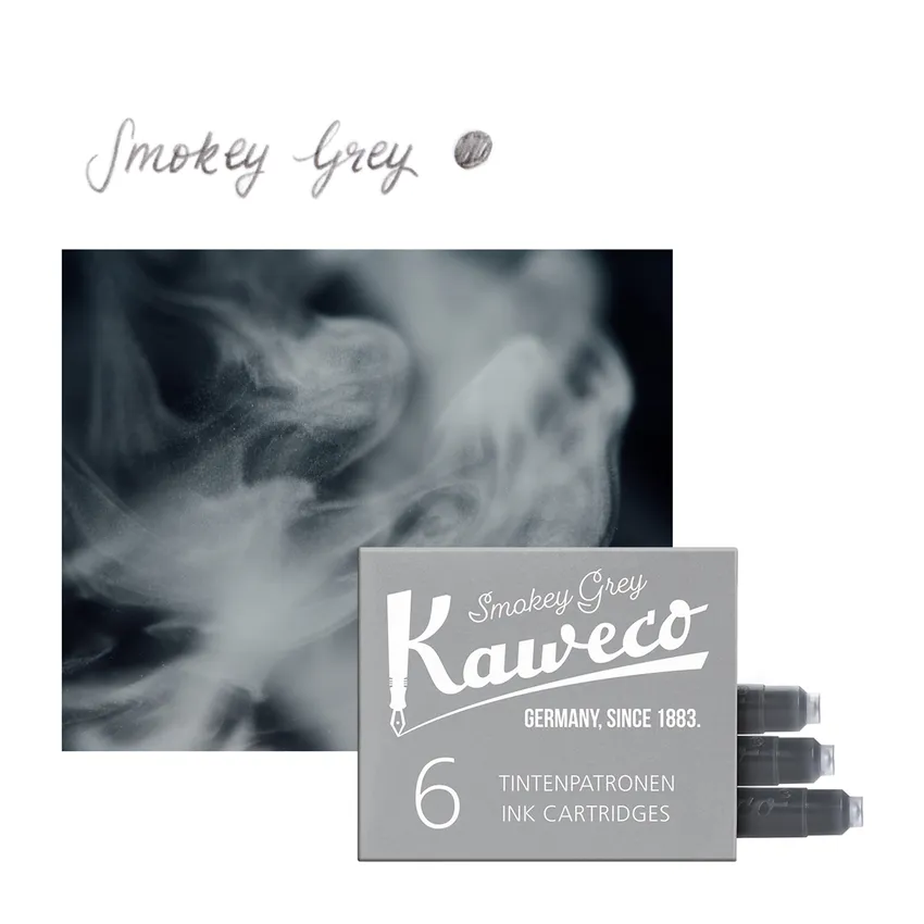 Kaweco Ink Cartridges Pack of 6 - Smoky Grey