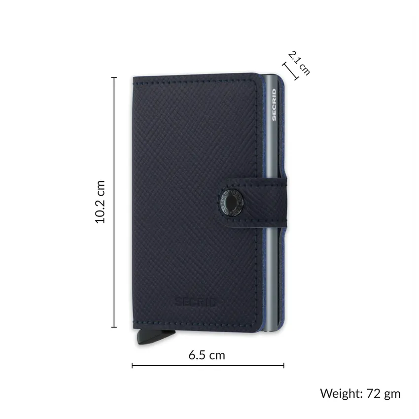 Secrid Saffiano Miniwallet Navy