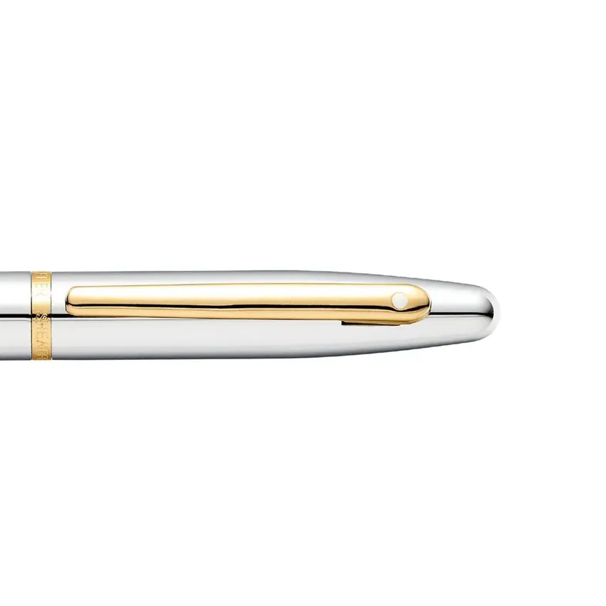 Sheaffer 9422 VFM Fountain Pen (Fine) Polished Chrome with Gold Trim