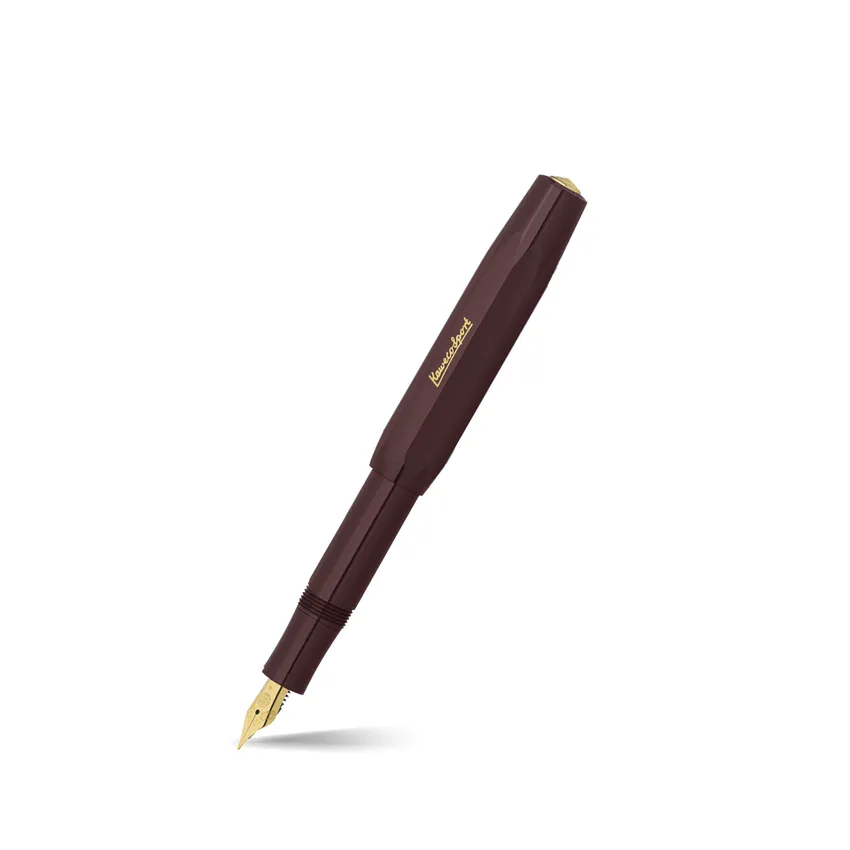 Kaweco Classic Sport Fountain Pen Bordeaux with Gold Trims - Fine