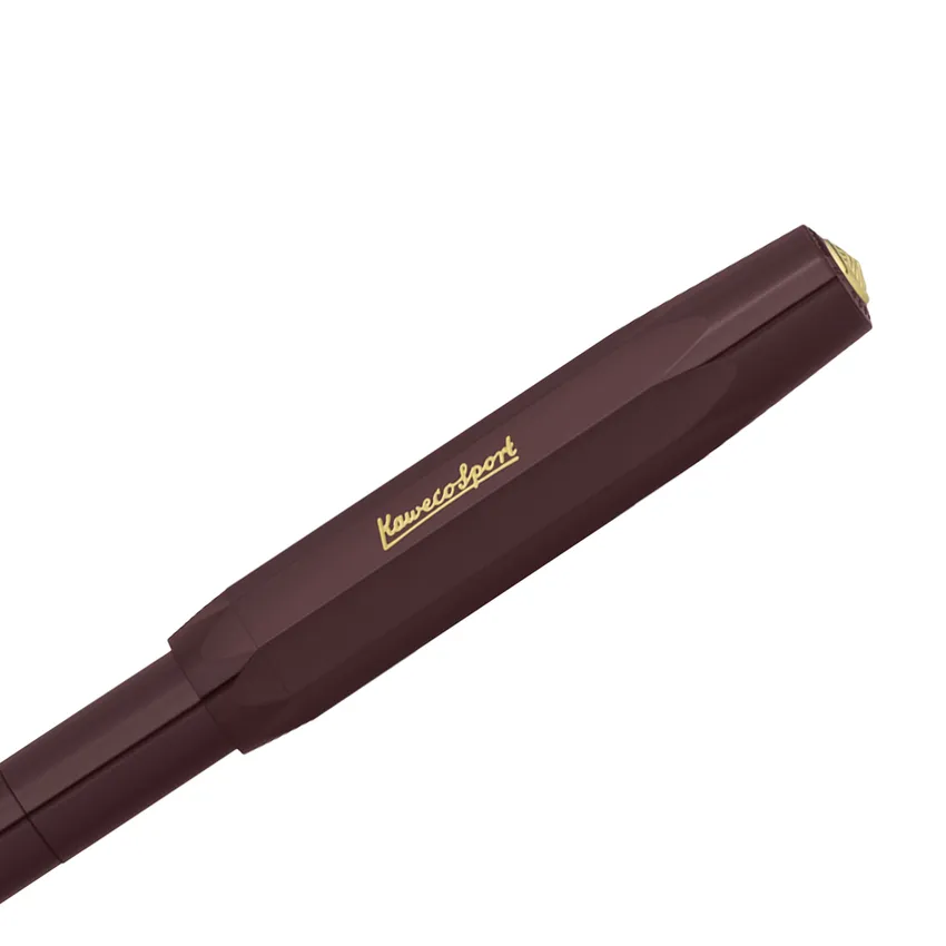 Kaweco Classic Sport Fountain Pen Bordeaux with Gold Trims - Fine