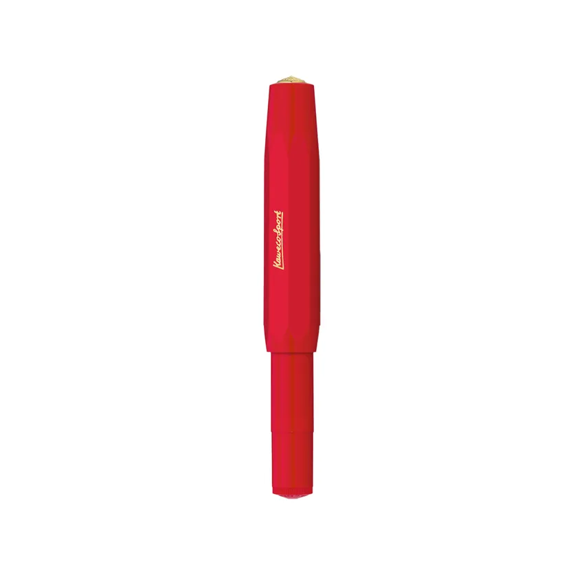 Kaweco Classic Sport Fountain Pen Red with Gold Trims - Medium