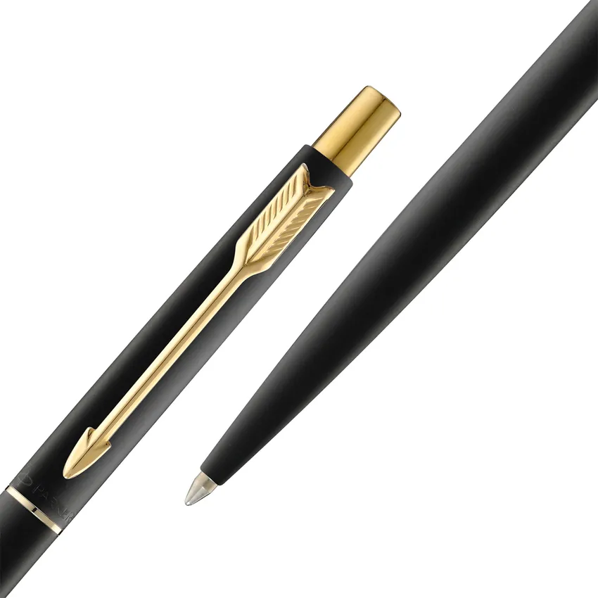 Parker Classic Matte Black Ballpoint Pen With Gold Trim
