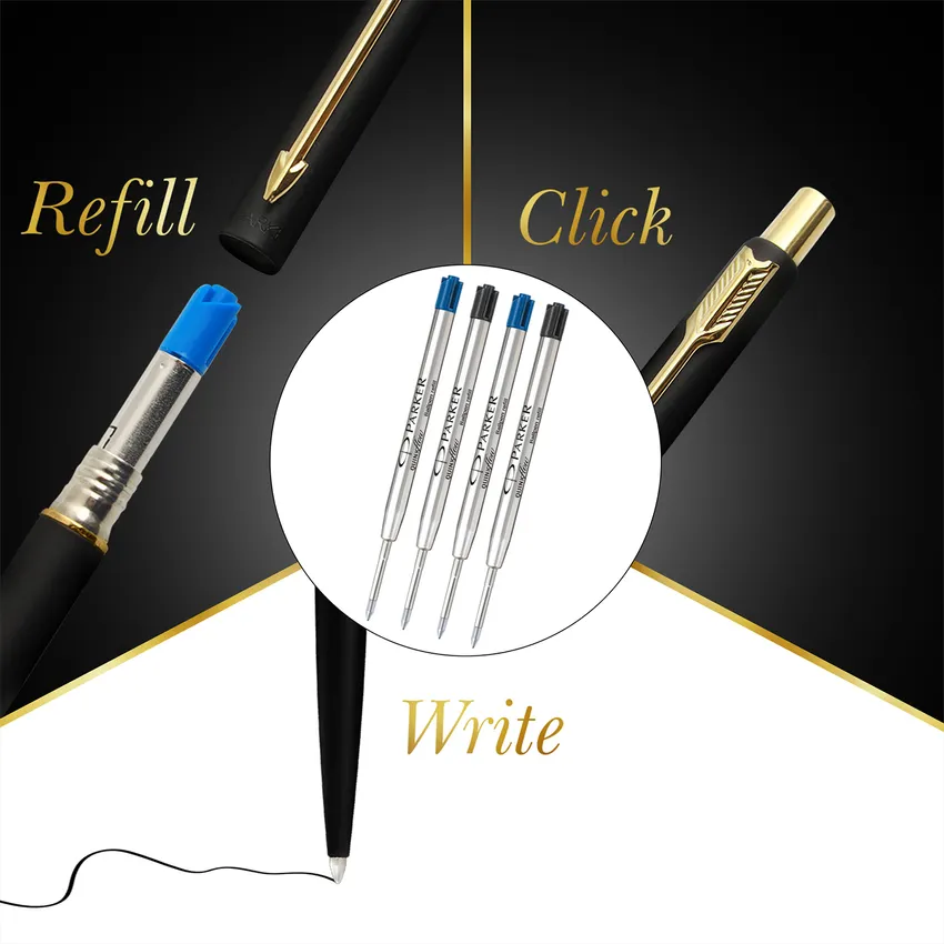 Parker Classic Matte Black Ballpoint Pen With Gold Trim