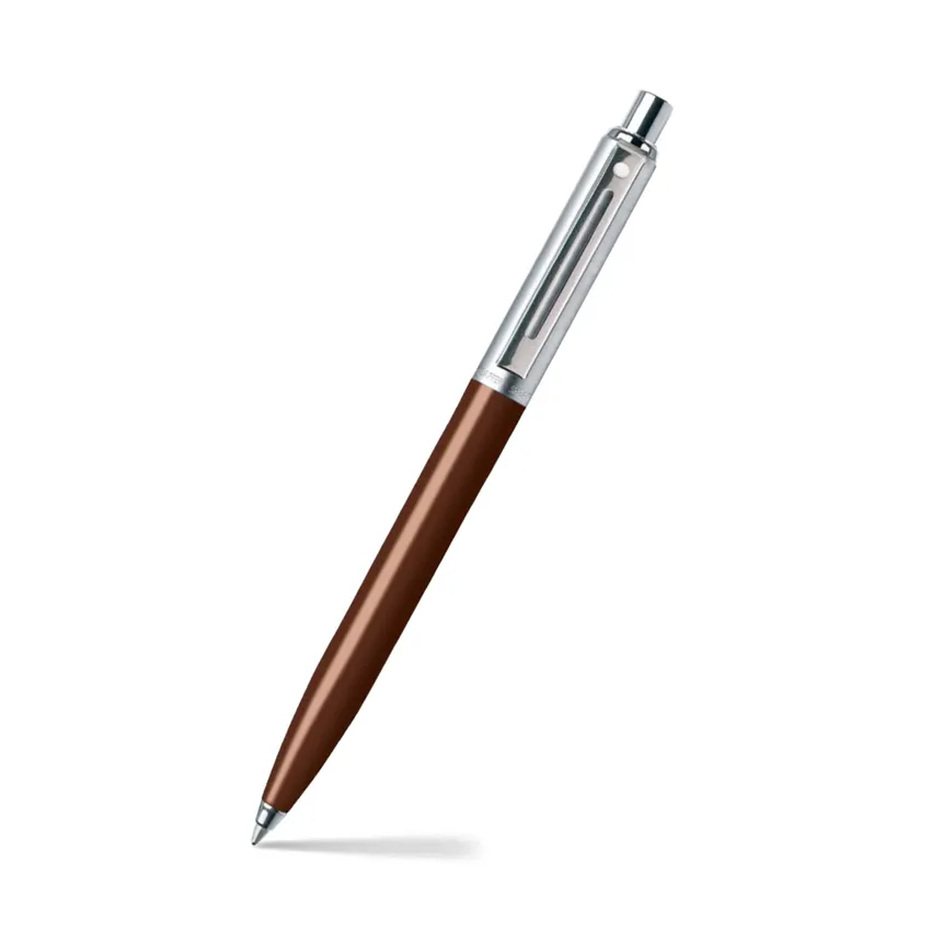 Sheaffer 321 Sentinel Ballpoint Pen Coffee Brown with Chrome Trim