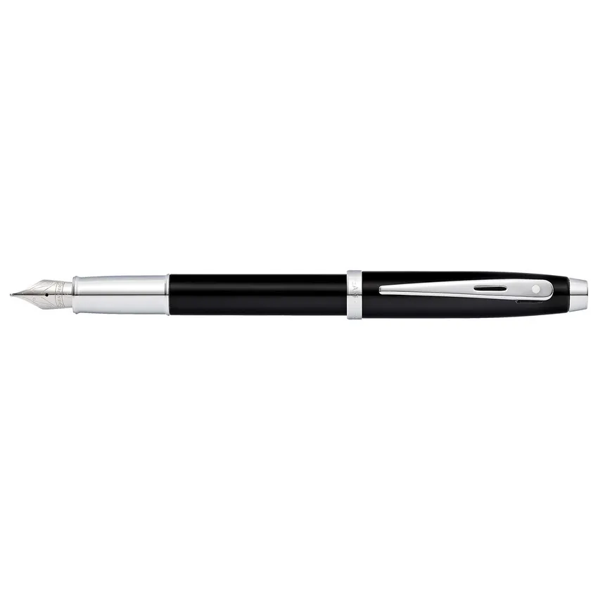 Sheaffer 9317 Gift 100 Fountain Pen (Medium) Matte Black with Chrome Plated Trim
