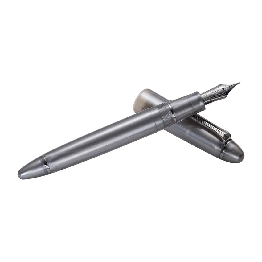 Sailor 1911 Ringless Metallic Fountain Pen (21K Fine) - Grey with Black Trims
