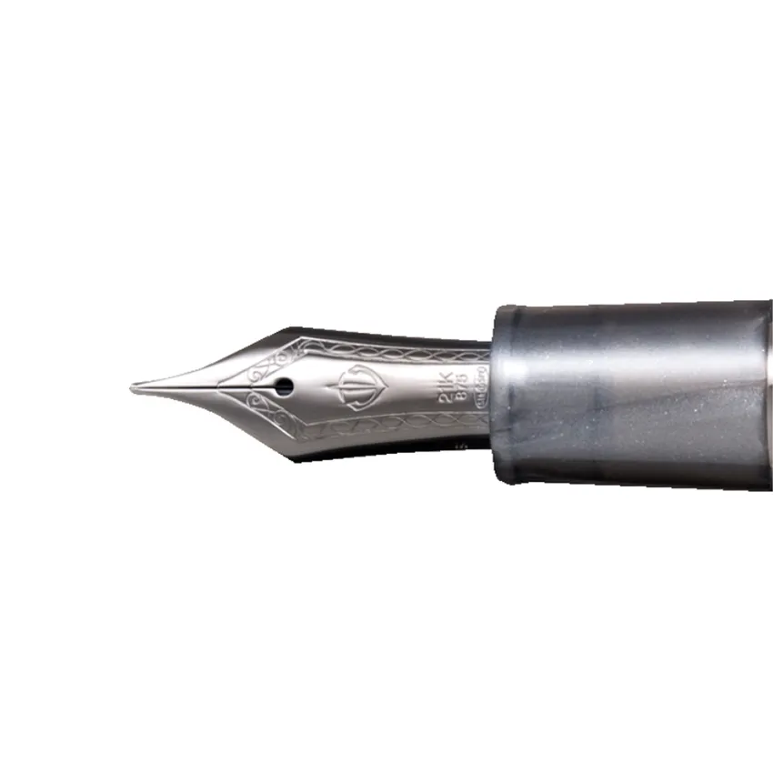Sailor 1911 Ringless Metallic Fountain Pen (21K Fine) - Grey with Black Trims