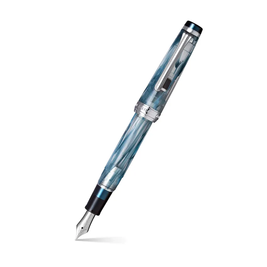 Sailor Professional Gear Veilio Fountain Pen (21K Medium) - Blue Green With Rhodium Trims