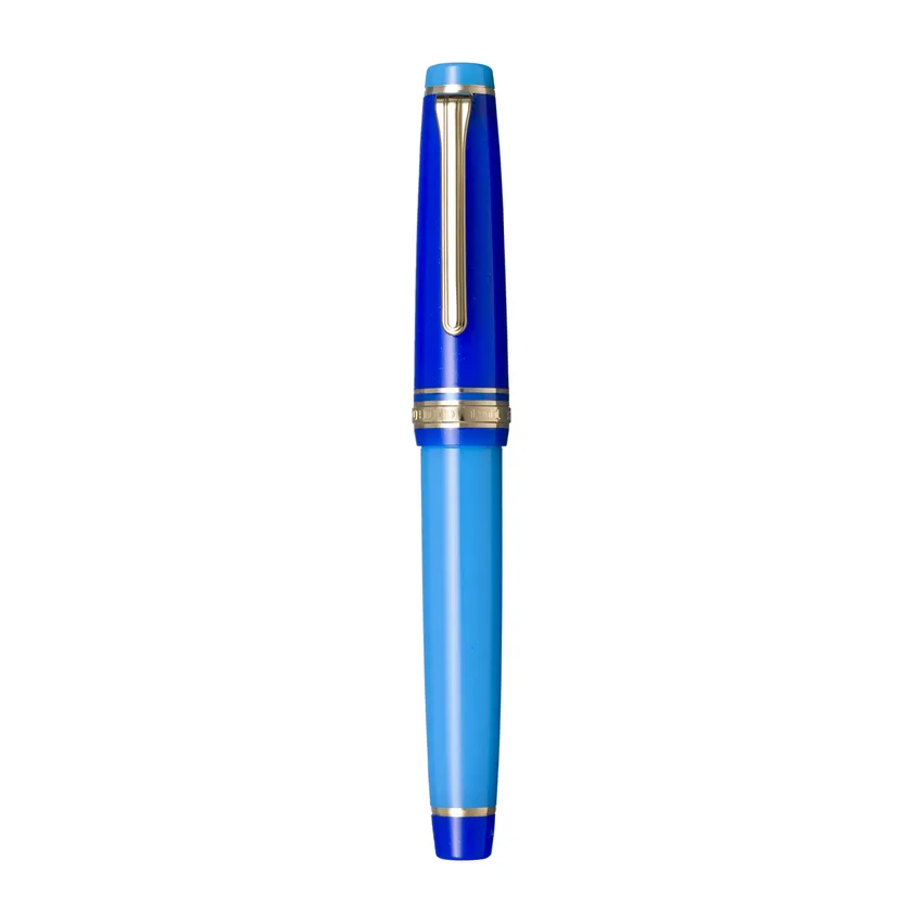 Sailor Professional Gear Quasar Fountain Pen (21K Medium) - Blue With Gold Trims