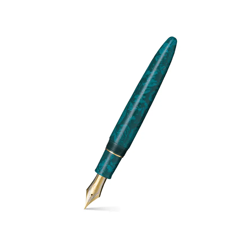 Sailor Iro Miyabi II Ran Peri King of Pens Fountain Pen (21K Broad) - Green With Gold Trims