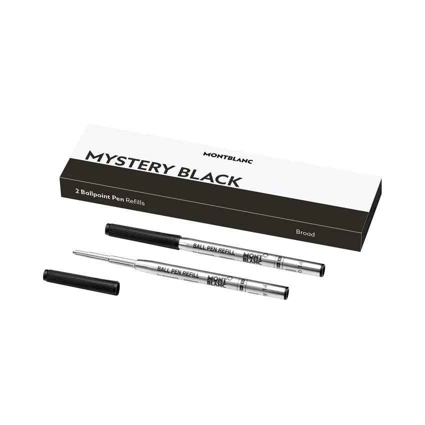 Montblanc 128212 Ballpoint Refill Broad (Pack of 2) - Mystery Black