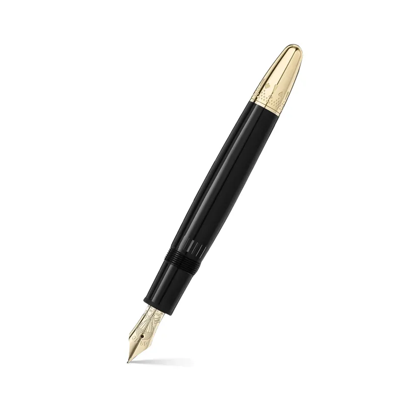 Montblanc 128468 MeisterstÃ¼ck LeGrand 'Around The World In 80 Days' Fountain Pen (14K Medium) - Anthracite With Gold Trims