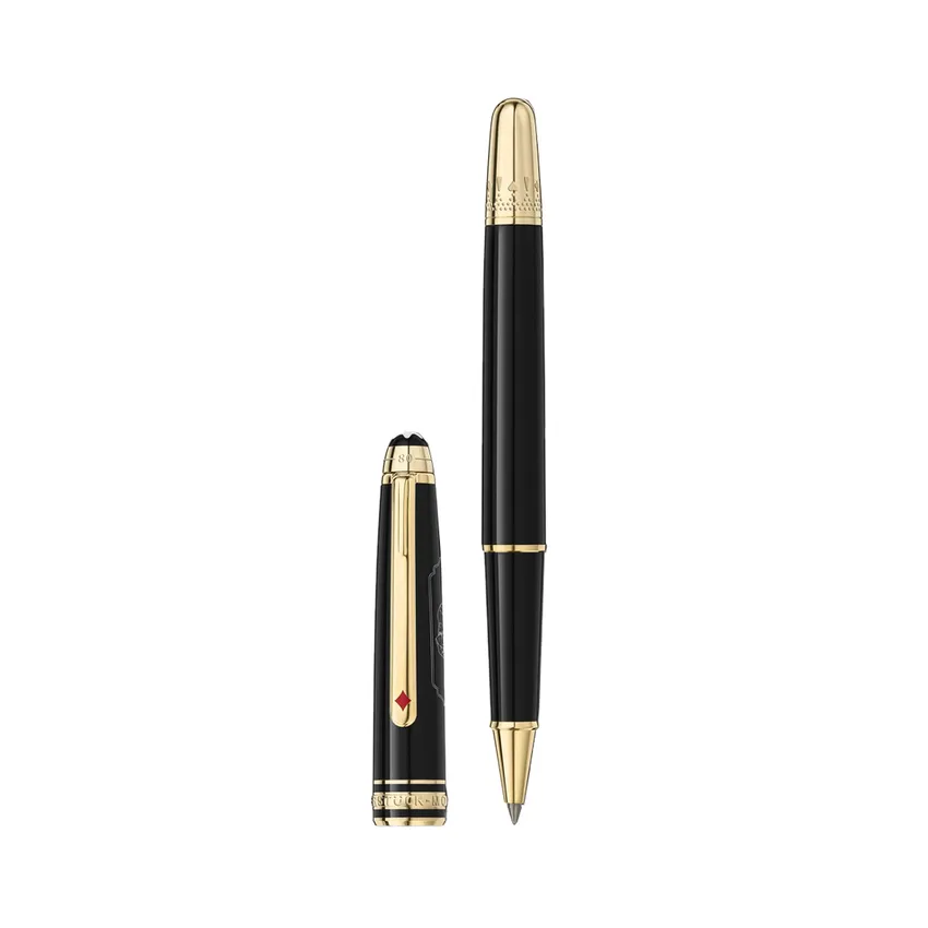 Montblanc 128474 MeisterstÃ¼ck Classique 'Around The World In 80 Days' Rollerball Pen - Anthracite With Gold Trims