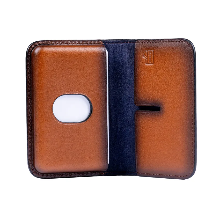 Lapis Bard Ducorium Cognac Moulded Credit Card Case
