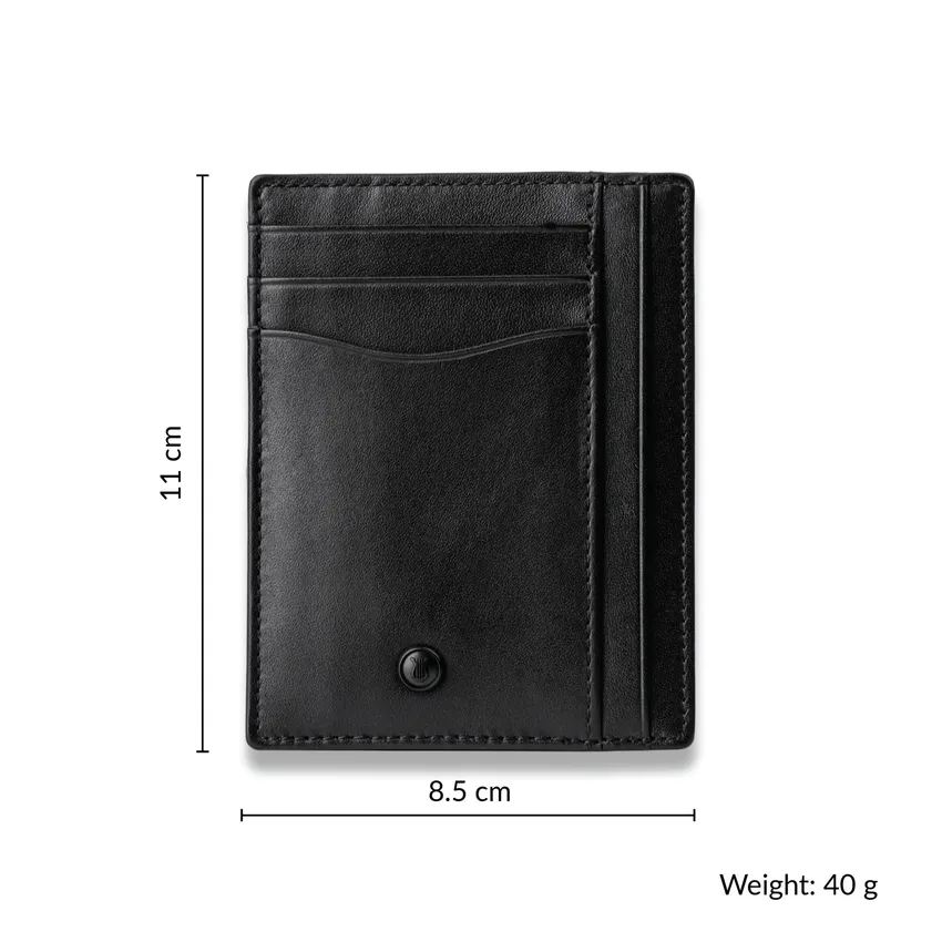 Lapis Bard Carbon Black Credit Card Holder- Black