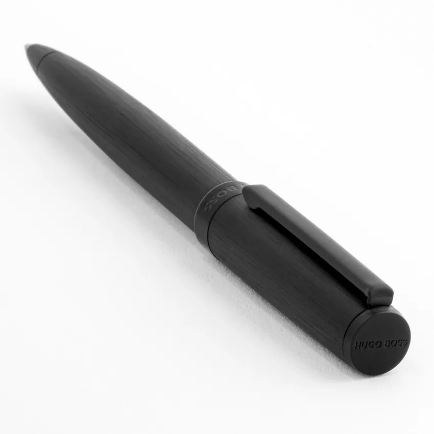 Hugo Boss Gear Brushed Ballpoint Pen - Black