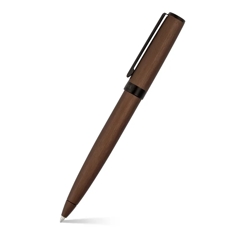 Hugo Boss Gear Brushed Ballpoint Pen - Khaki