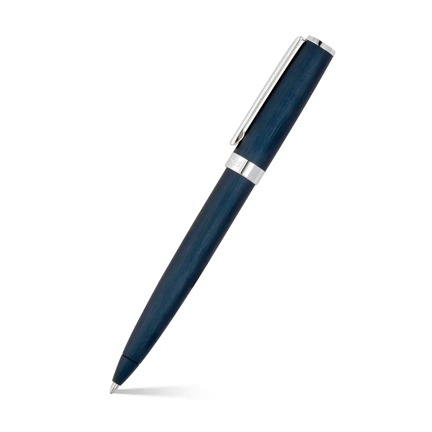 Hugo Boss Gear Brushed Navy Ballpoint Pen