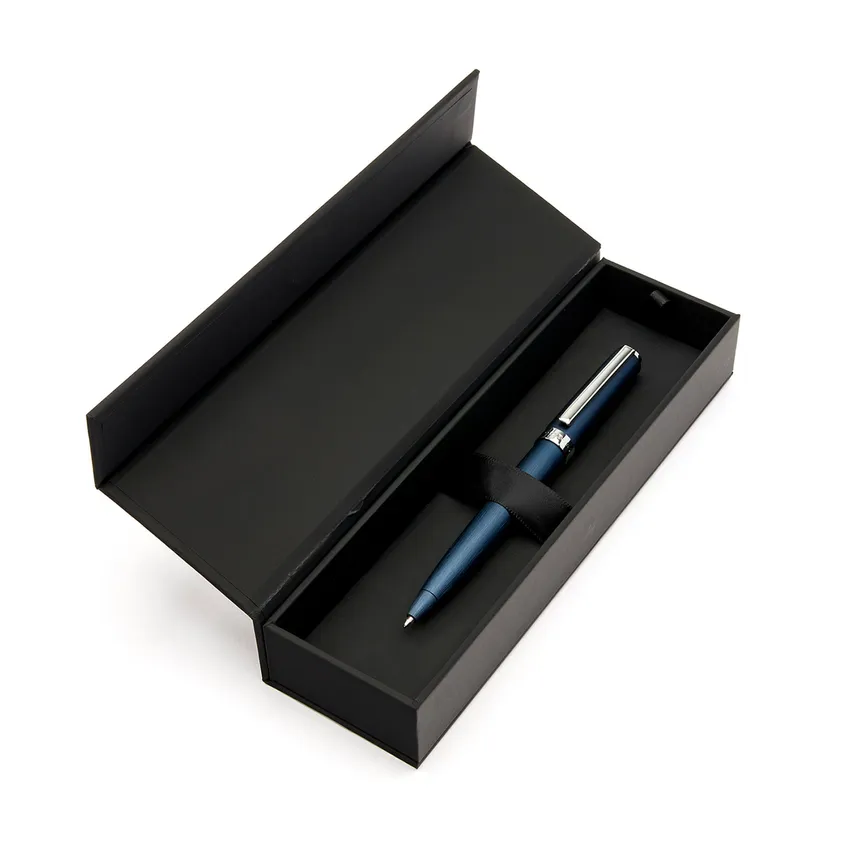 Hugo Boss Gear Brushed Navy Ballpoint Pen